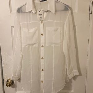 White Bershka blouse. Size Small